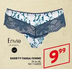 Trafic Envie de lingerie SHORTY-TANGA FEMME offre