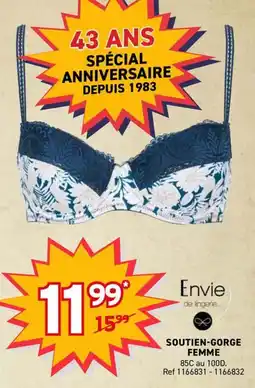 Trafic Envie de lingerie SOUTIEN-GORGE FEMME offre