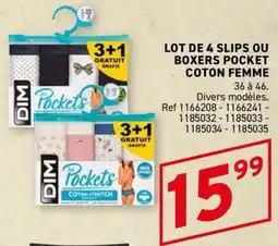 Trafic DIM Pockets Coton Femme offre