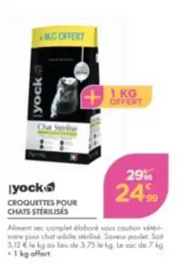 Point Vert yock Croquettes pour chats stérilisés offre