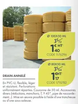Point Vert DRAIN ANNELÉ offre