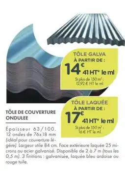 Point Vert TÔLE GALVA offre