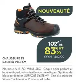 Point Vert RACING VIBRAM CHAUSSURE S3 offre