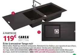 Mr Bricolage CAREA Évier à encastrer Tango noir offre