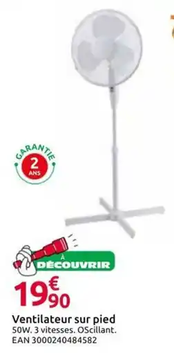 Mr Bricolage Ventilateur sur pied offre