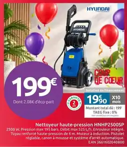 Mr Bricolage HYUNDAI Nettoyeur haute-pression HNHP2500SP offre