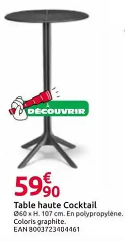 Mr Bricolage Table haute Cocktail offre