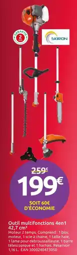 Mr Bricolage SKIRON Outil multifonctions 4en1 offre