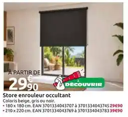 Mr Bricolage Store enrouleur occultant offre