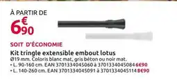 Mr Bricolage Kit tringle extensible embout lotus offre