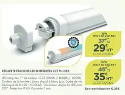 Point Vert MIIDEX RÉGLETTTE ÉTANCHE LED INTÉGRÉES offre