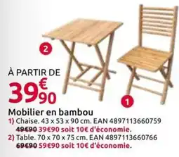 Mr Bricolage Mobilier en bambou offre