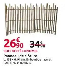 Mr Bricolage Panneau de clôture offre