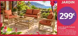 Mr Bricolage Salon de jardin 4 places en bambou offre