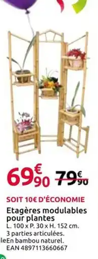 Mr Bricolage Etagères modulables pour plantes offre