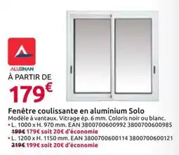 Mr Bricolage ALUSINAN Fenêtre coulissante en aluminium Solo offre