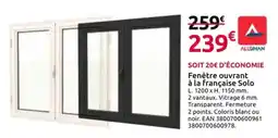 Mr Bricolage ALUSINAN Fenêtre ouvrant à la française Solo offre