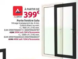 Mr Bricolage ALUSINAN Porte fenêtre Solo offre