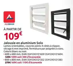 Mr Bricolage ALUSINAN Jalousie en aluminium Solo offre