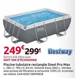 Mr Bricolage Bestway Piscine tubulaire rectangle Steel Pro Max offre