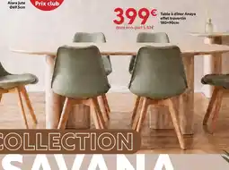 Maxi Bazar Table à dîner anaya effet travertin offre