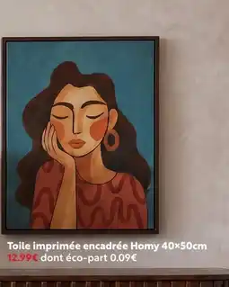 Maxi Bazar Homy toile imprimée encadrée offre