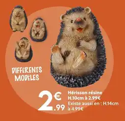 Maxi Bazar Hérisson résine offre