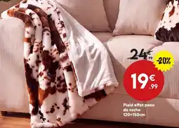 Maxi Bazar Plaid effet peau de vache offre