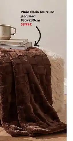 Maxi Bazar Plaid nalia fourrure jacquard offre