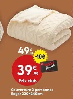 Maxi Bazar Couverture 2 personnes edgar offre