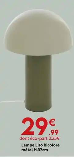 Maxi Bazar Lampe lito bicolore métal offre