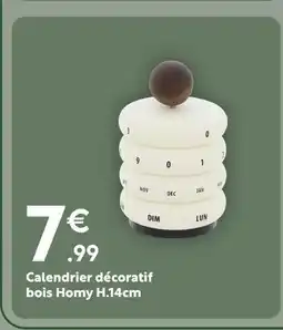 Maxi Bazar Calendrier décoratif bois homy offre