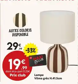 Maxi Bazar Lampe vilma grès offre