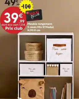 Maxi Bazar Meuble rangement 5 cases offre