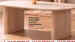 Maxi Bazar Table basse anaya offre