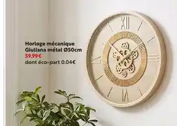 Maxi Bazar Giuliana horloge mécanique métal ø50cm offre