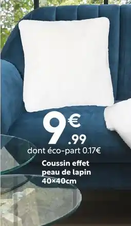 Maxi Bazar Coussin effet peau de lapin offre