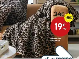 Maxi Bazar Plaid fauves 130×160 cm offre