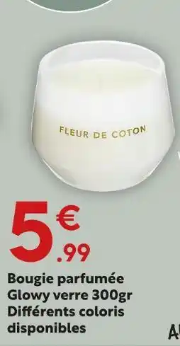 Maxi Bazar Bougie parfumée glowy verre offre