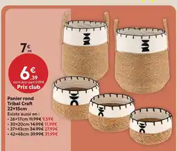 Maxi Bazar Panier rond tribal craft offre