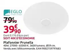 Mr Bricolage EGLO Plafonnier Prunella offre