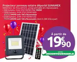 Mr Bricolage SUNAMEX Projecteur panneau solaire déporté offre
