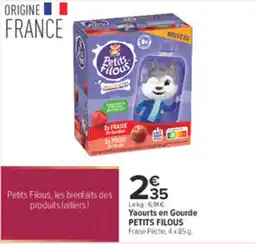 Carrefour City Petits Filous Yaourts en Gourde offre