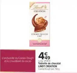 Carrefour City LINDT CREATION Cookie Dough Lait offre