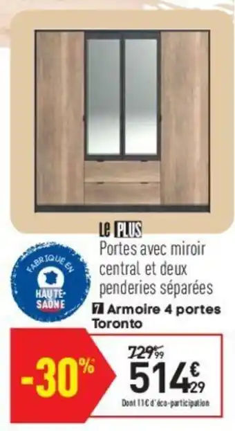 Conforama Armoire 4 Portes offre