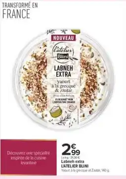 Carrefour City L'ATELIER BLINI Labneh extra offre
