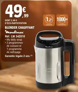 E.Leclerc Espace Culturel Moulinex Blender Chauffant offre