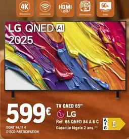 E.Leclerc Espace Culturel LG TV QNED 65" offre