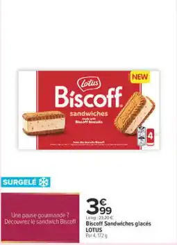 Carrefour City LOTUS Biscoff Sandwiches glacés offre