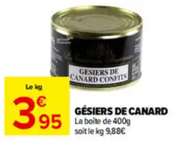 Carrefour Market MIQUEL Gésiers de canard confits offre